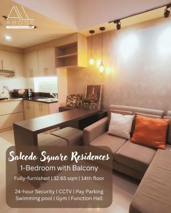 Fully Furnished 1 Bedroom Unit at Salcedo Square for Rent