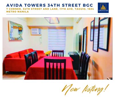 For Rent 2 Bedroom Unit in Avida Towers 34th Street