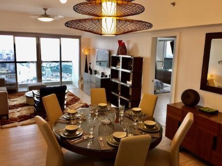 Fully Furnished 3 Bedroom Unit at One Shangrila Place for Rent